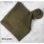 Bawal cotton batu tabur bidang 45 white crystal premium Quality apple green