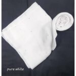 Bawal cotton batu tabur bidang 45 white crystal premium Quality apple green