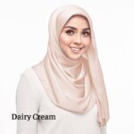 Shwal bubble satin 1.8 metter premium Quality Vanila White