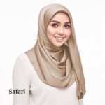 Shwal bubble satin 1.8 metter premium Quality Vanila White