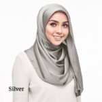 Shwal bubble satin 1.8 metter premium Quality Vanila White