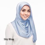 Shwal bubble satin 1.8 metter premium Quality Vanila White