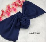 Tudung Bawal Cotton Bidang baby blue
