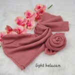 Tudung Bawal Cotton Bidang baby blue