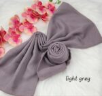 Tudung Bawal Cotton Bidang baby blue