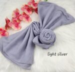 Tudung Bawal Cotton Bidang baby blue