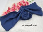 Tudung Bawal Cotton Bidang baby blue