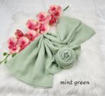 Tudung Bawal Cotton Bidang baby blue