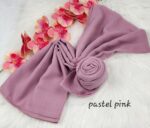 Tudung Bawal Cotton Bidang baby blue