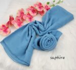 Tudung Bawal Cotton Bidang baby blue