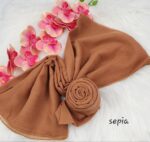 Tudung Bawal Cotton Bidang baby blue
