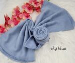 Tudung Bawal Cotton Bidang baby blue