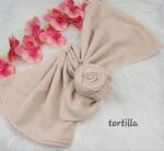 Tudung Bawal Cotton Bidang baby blue