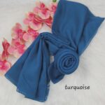 Tudung Bawal Cotton Bidang baby blue